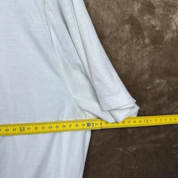 Under Armour Project Rock White V-Neck Twist Front Top Women’s 1X Loose Fit Gym - Picture 9 of 10